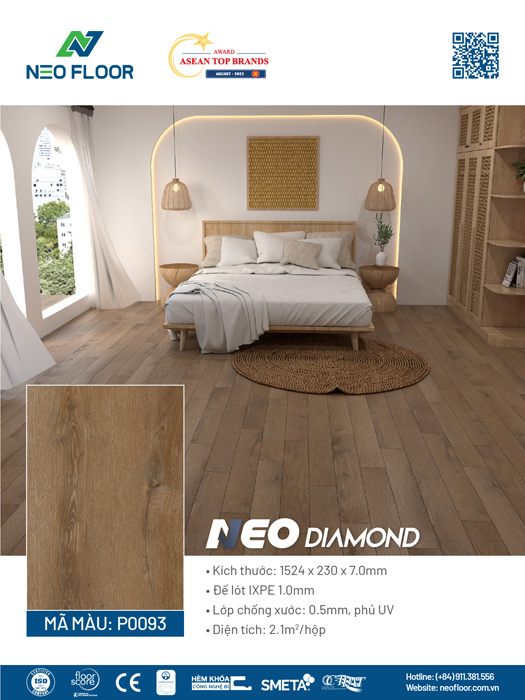 Neo Diamond P0093 - Sàn Đá Công Nghệ SPC Neo Floor - Công Ty Cổ Phần Neo Floor